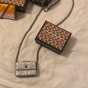 Kurt Geiger  Silver Mini Bag with Chain